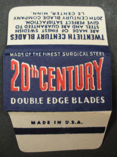 Vintage Razor Blade 20TH CENTURY One Wrapped Blade   RARE