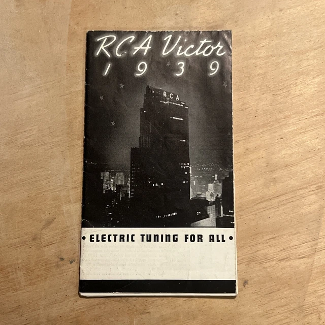 Vintage 1939 RCA Victor Electric Tuning Radio Fold Out Original Ad