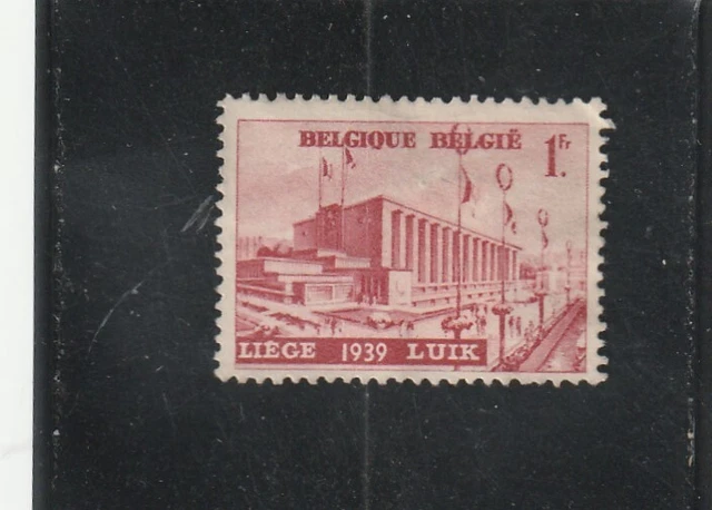 L5808 BELGIQUE  TIMBRE N° Y&T 485 de 1938 " Le Palais de Liège  " NEUF* NSG