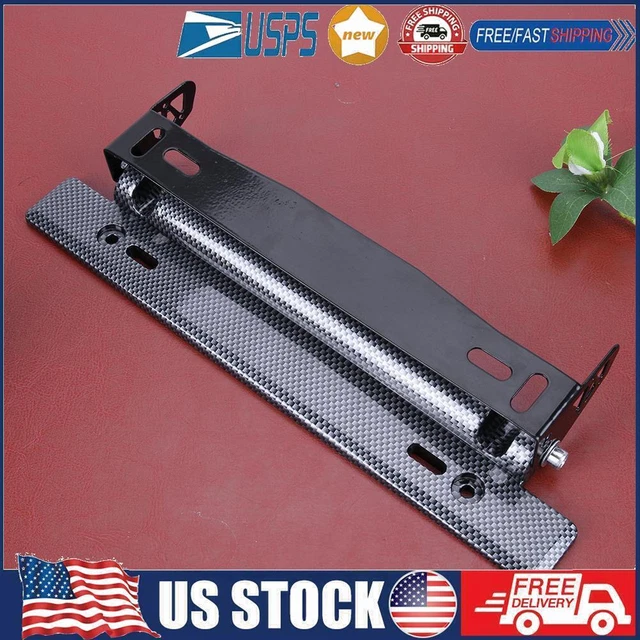 Adjustable Carbon Fiber Number Car Racing License Plate Frame Holder
