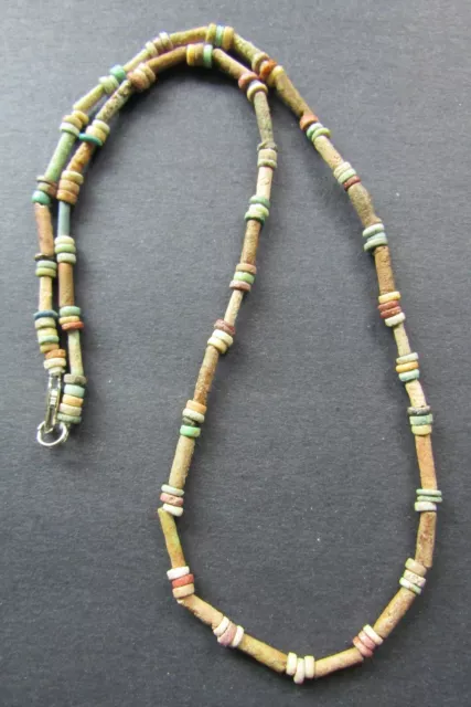 NILE  Ancient Egyptian  Amulet Mummy Bead Necklace ca 600 BC