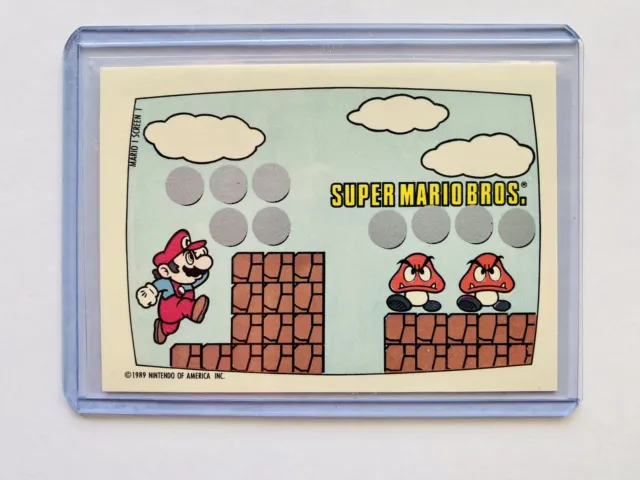 1989 TOPPS Nintendo #1 Super Mario Bros Scratch Screen 1 RC