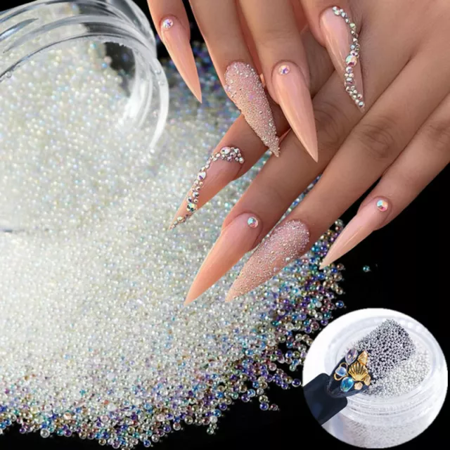 Micro Perles Caviar Ab Pixie Cristaux 3D Pour Nail Art Petits Strass 20 G/ R