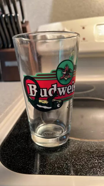 Budweiser Beer Glass with Iguanas / Lizards, 1997