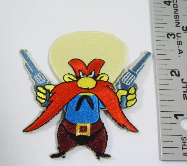 YOSEMITE SAM w/6 Shooters Embroidered Iron-On Patch - 3" Warner Bros. 2