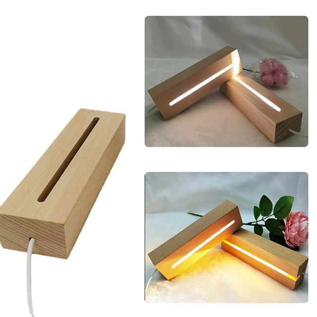 NIGHT LIGHT DISPLAY Stand LED Luminous Rectangle Support Base Crystal