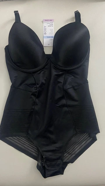 BNWT M&S BLACK Body Define cool comfort no VPL firm control padded ...