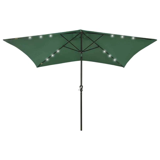 VidaXL Sonnenschirm Mit Holzständer | 8 Rippen, UV-Schutz & Belüftung Für Garten, Terrasse Und Balkon