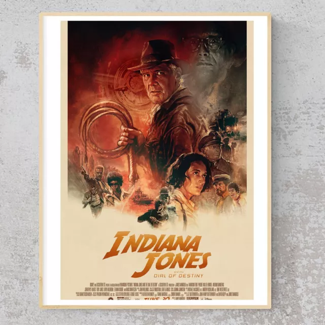 Indiana Jones and the Dial of Destiny Film Movie A4 Poster Wall Art