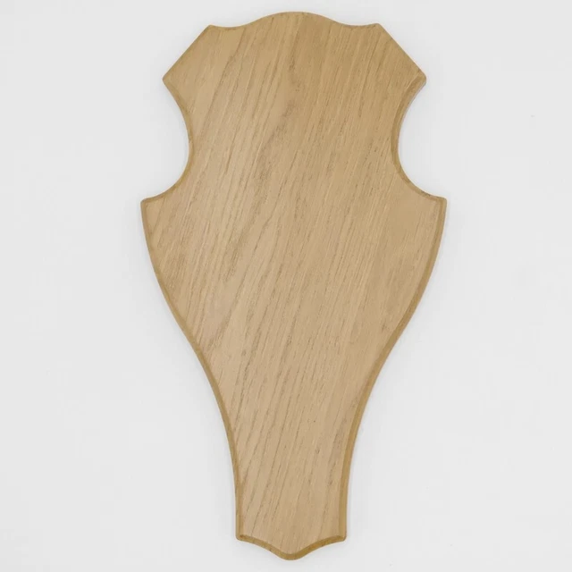 Ciervo Escudo de Trofeo Romo En Roble Claro Altura 35CM Hirschschild