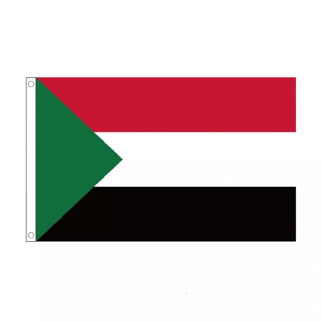 Sudan Fahne Hissflagge 90x150cm Nationalflagge mit Ösen Wappen Wetterfeste