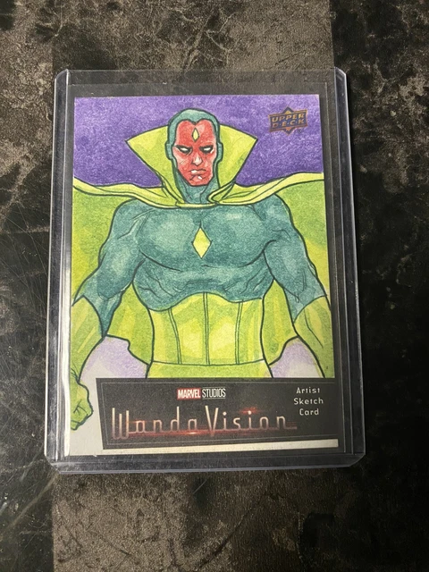 2022 Upper Deck Marvel Wandavision Wanda Vision Sketch #1/1 Artist Leon Braojos