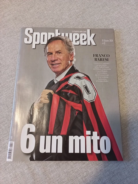 Ritaglio Gazzetta Sportweek 2002 - Interview Franco Baresi - Milan AC