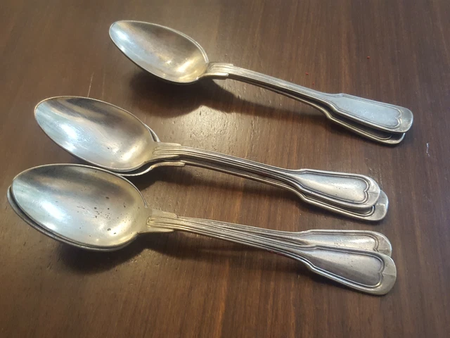 7 kaffeelöffel teelöffel kleine löffel 15cm! versilbert geislingen 18 drp 76975