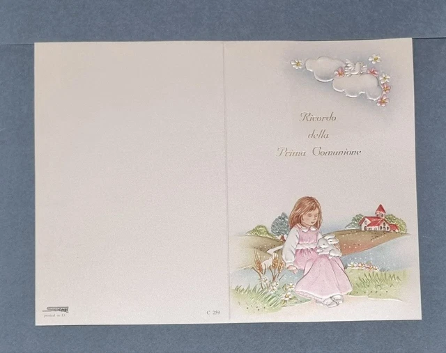 Set 20 Inviti Per Prima Comunione Con Buste E Adesivi – Tema Pesce E Oro, 15x9 Cm - 3