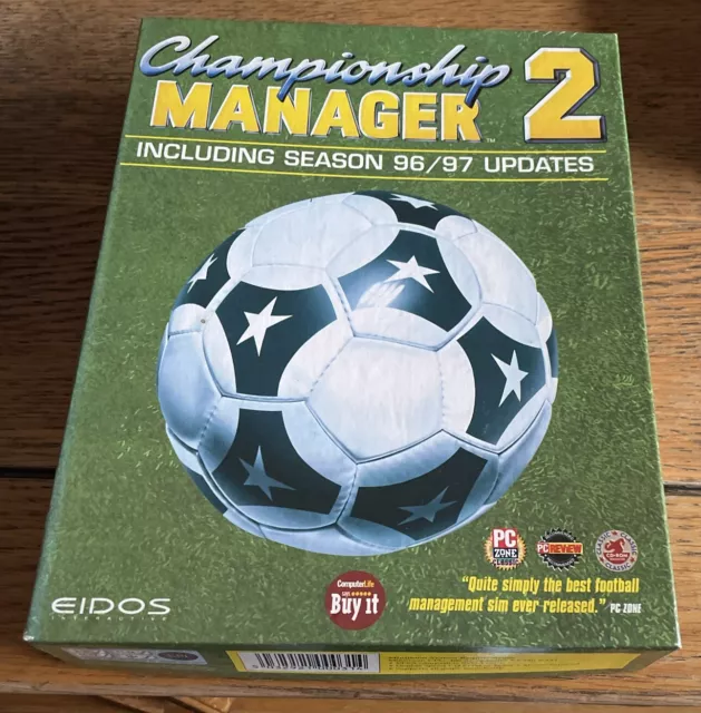 CHAMPIONSHIP MANAGER 2 SEASON inc 96/97 updates Pc Cd CM CM2 Original BIG BOX