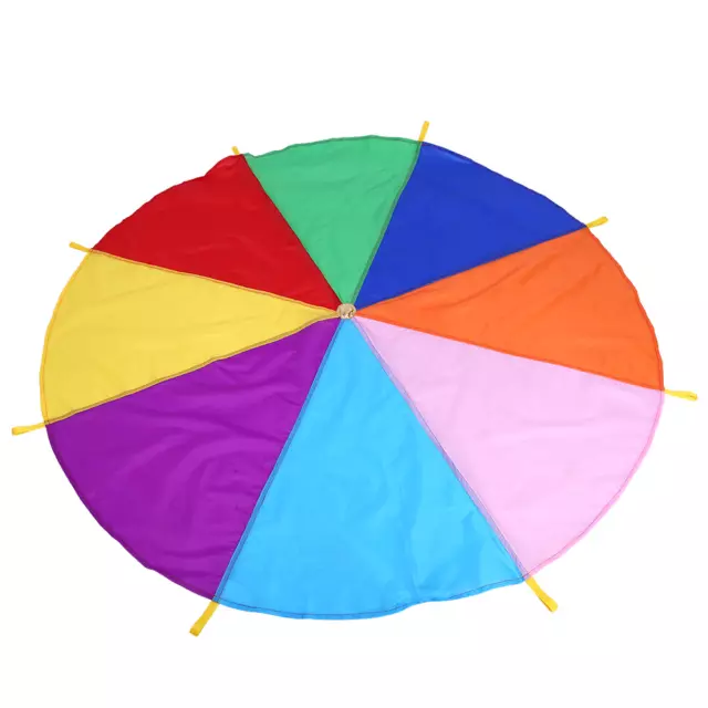 Rainbow Play Parachute For Kids 8 Handles 2m Diameter Kids Play Rainbow Outdoor