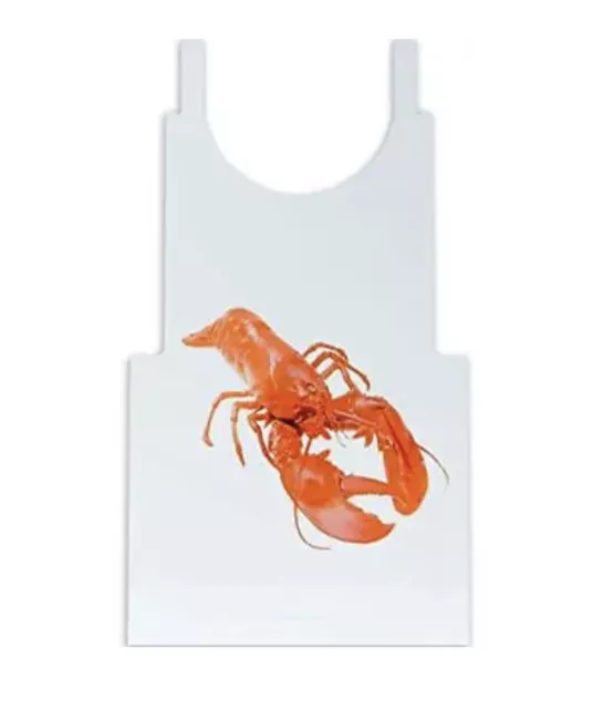 New 25 PACK OF DISPOSABLE CLEAR PLASTIC LOBSTER BIBS