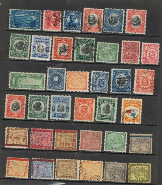 PANAMA - Lot of old stamps. MINT and USED