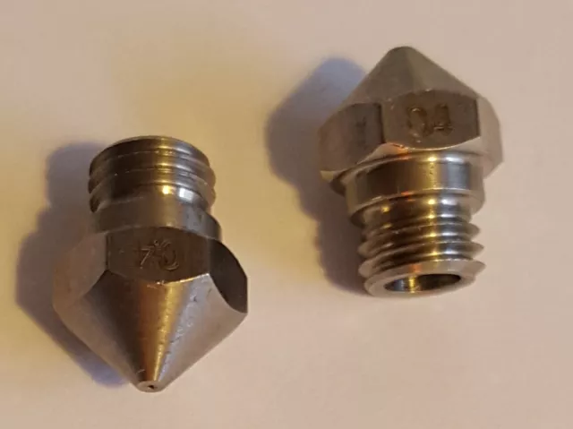 2x/1 Paar Flashforge Creator Pro Messing MK10 M7 0,4 mm Düsen 1,75 mm Filament