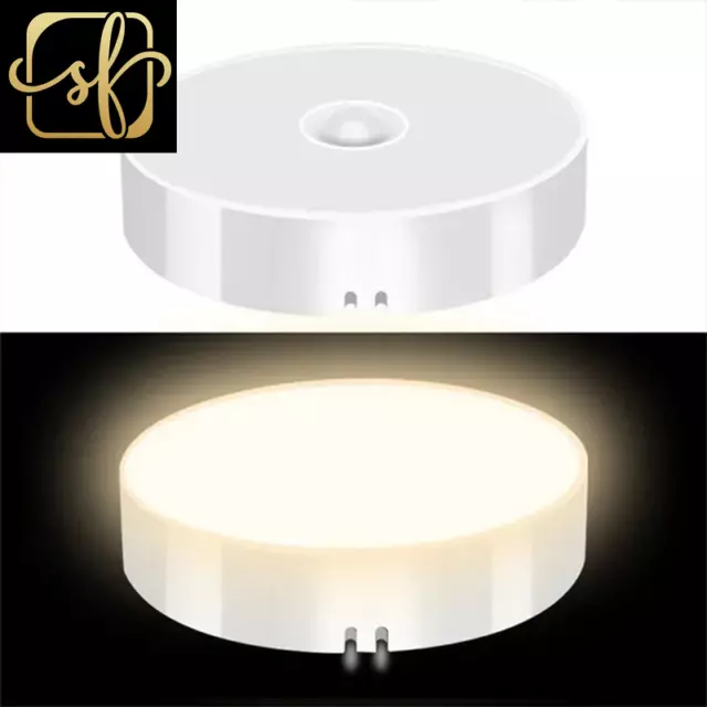 PIR Sensor de Movimiento LED Luz Nocturna USB Lámpara de Noche Recargable...