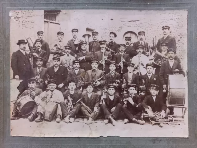 Ancienne photo FANFARE ou ORCHESTRE musiciens de VALENSOLE 04 - J. Ruile - Alpes