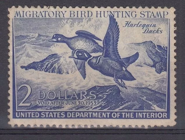 USA 1952 US Federal Duck Stamp $2 Migratory Bird Hunting MNH MUH