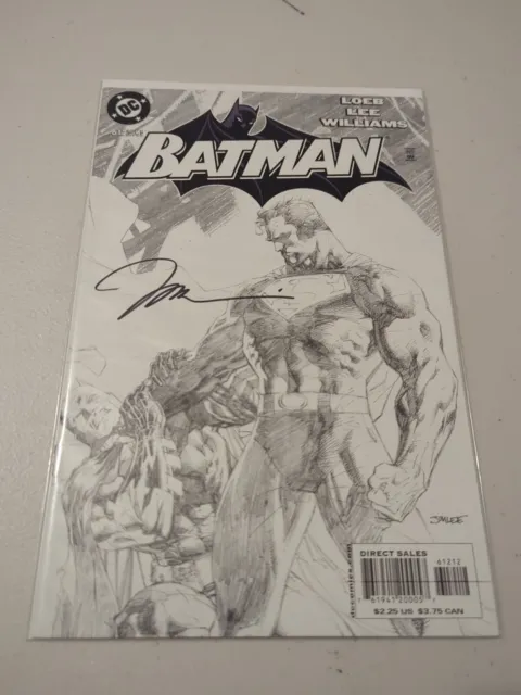 Batman #612 2nd Print DC Signed by Jim Lee Sketch Variant Cover. 2003.