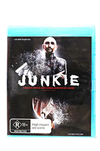 Junkie : Blu-Ray Region B New Sealed - Bloody Brutal Surreal Monster of a Movie