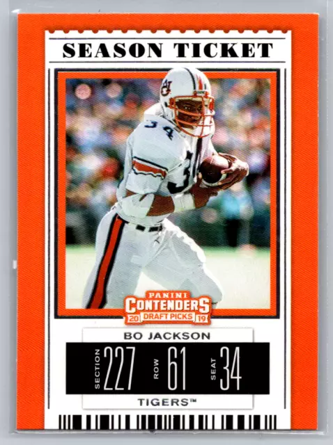 2019 Panini Contenders Draft Tickets Season Ticket #15 Bo Jackson Raiders