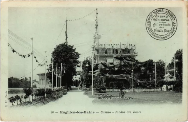 CPA Enghien les Bains Casino Jardin des Roses FRANCE (1332921)