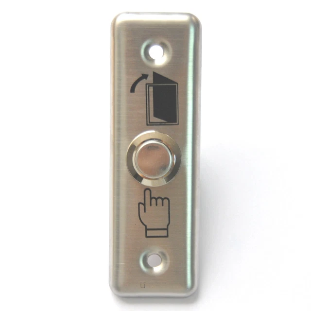 Autorisation Interrupteur Argent Acier Inox Bouton Pour Contrôle D'Accès 1Pcs