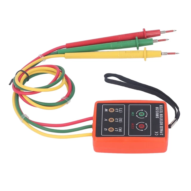 3 PHASE SEQUENCE Tester AC Phase Rotation Indicator SM852B Detector ...