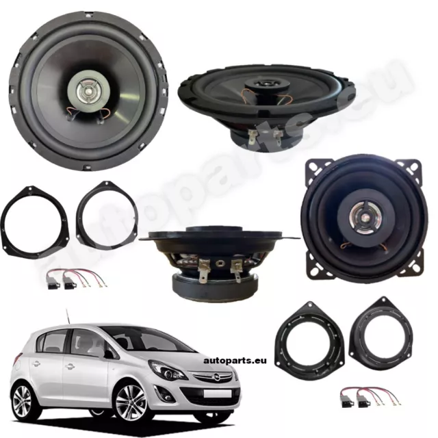 Set 4 Arcas Altavoces Delantera y Trasera para Opel Corsa D De 2006