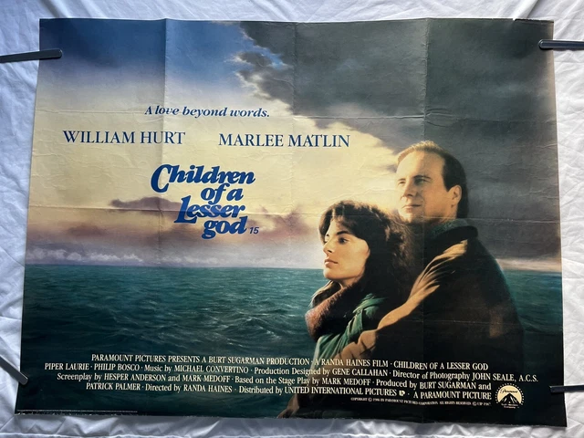 CHILDREN OF THE Lesser God. Rare original UK Quad EUR 5,85 - PicClick IT