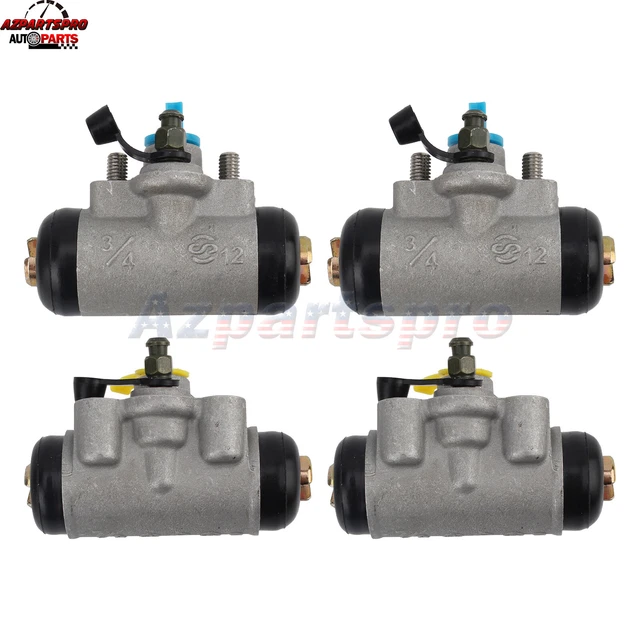 4pcs Front & Rear Wheel Brake Cylinder Set FIt For Kawasaki Mule Left And Right