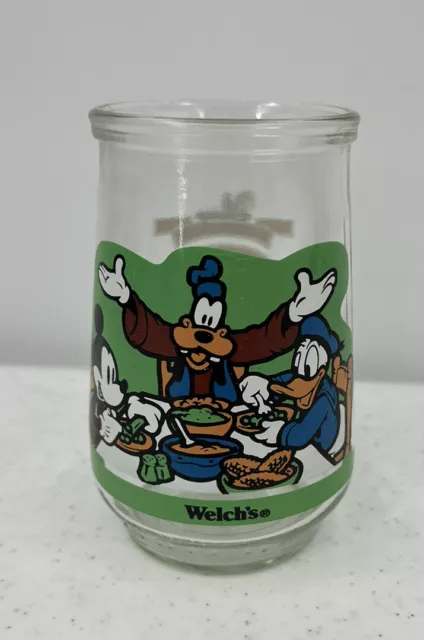 Vintage Welch's Disney Mickey Goofy Donald Duck Lunch Buddies Juice Glass