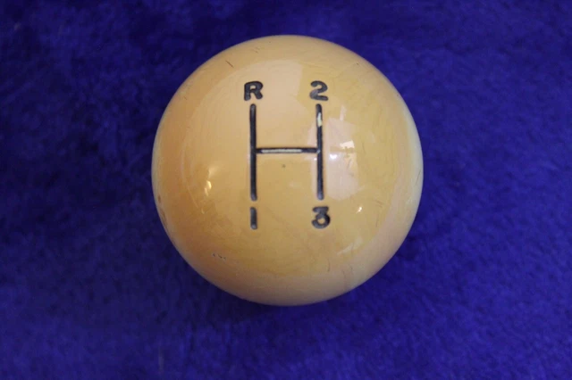 White/Yellow 3 Speed Gear Shift Knob Handle Accessory Auto Truck Manual Shifter