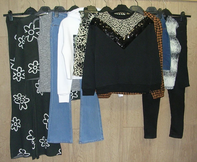 RIVER ISLAND NEW LOOK BLUEOO etc Girls Bundle Tops Skirt Jeans Age 10-11 146cm