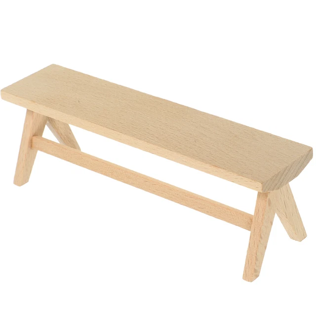 DOLL HOUSE MINI Bench Model Table and Chair Furniture Ornaments