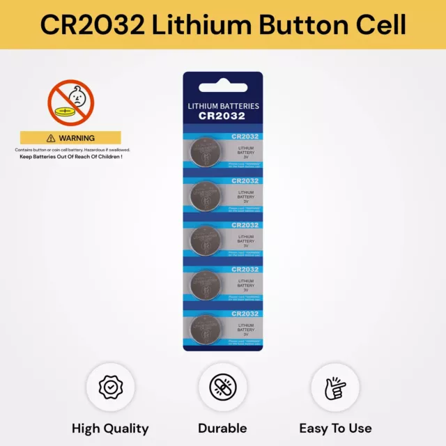 CR2032 Lithium Coin Cell Button 3V Battery  Electric Device watch Tv 5/10Pcs Au 2