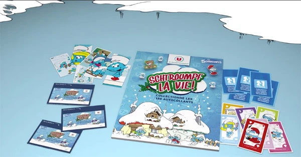 Collection Complete Des 60 Cartes Schtroumph Super U