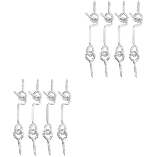 8 Sets Acier Carbone Crochet De Porte Fenêtre Vent Loquet Moustiquaire