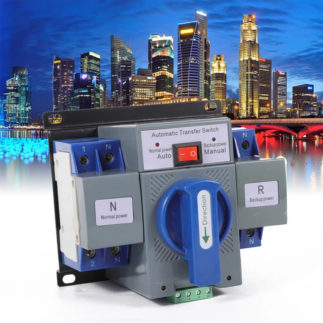 AUTOMATIC TRANSFER SWITCH Dual Power For Generator Changeover Switch 2P
