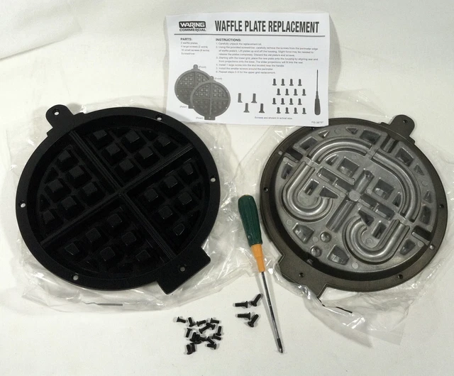 NEW Waring Commercial WW180XRP Belgian Waffle Plate Replacement Kit for WW180X 2