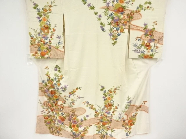 37324# Japanese Kimono / Antique Kimono / Kiku