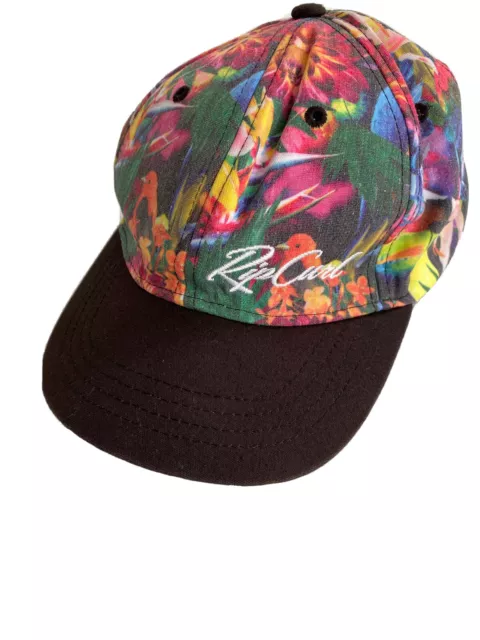 RIP CURL Women's Cap Hat Tropical Print Snapback Surf Sun Beach Vacation VGC