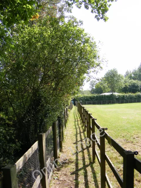 Photo 12x8 Footpath to the A1120 Several Road Saxtead Little Green Off Cha c2011
