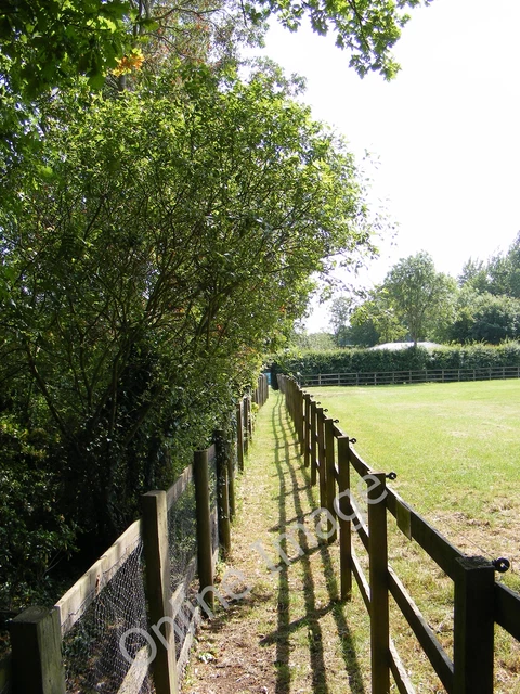 Photo 12x8 Footpath to the A1120 Several Road Saxtead Little Green Off Cha c2011