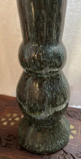 Kohls Ceramic Glazed Stoneware Vase MCM Vibe Brown And Aqua Color Scheme 2
